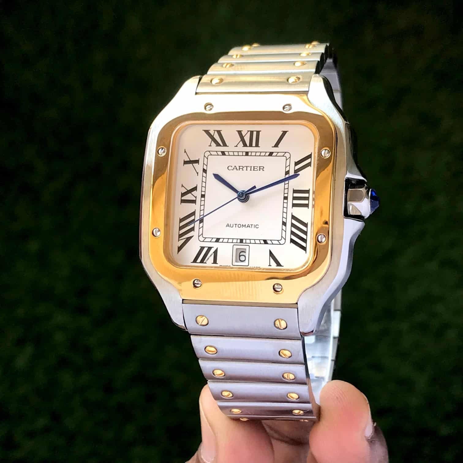 Cartier Santos De Japanese Pure Two Tone Automatic Mens Watch - Image 4