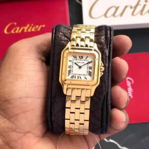 Cartier Panthere De Cartier Gold White Dial Japanese Quartz Women's Watch