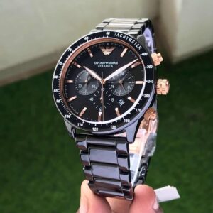Emporio Armani AR70002 Full Black Ceramic Japanese Mens Watch