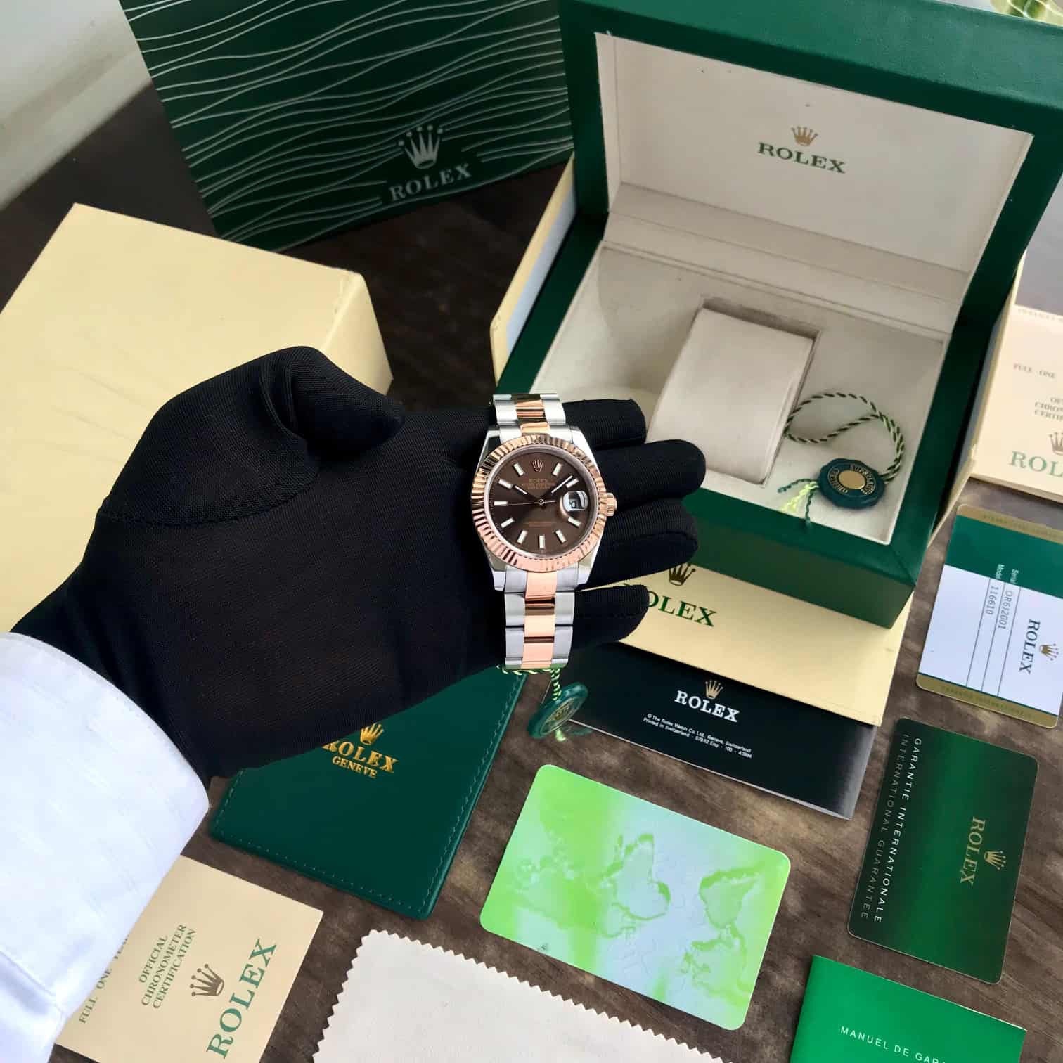 Rolex Date Just 41 Two Tone Chocolate Dial Automatic Mens Watch - Image 3