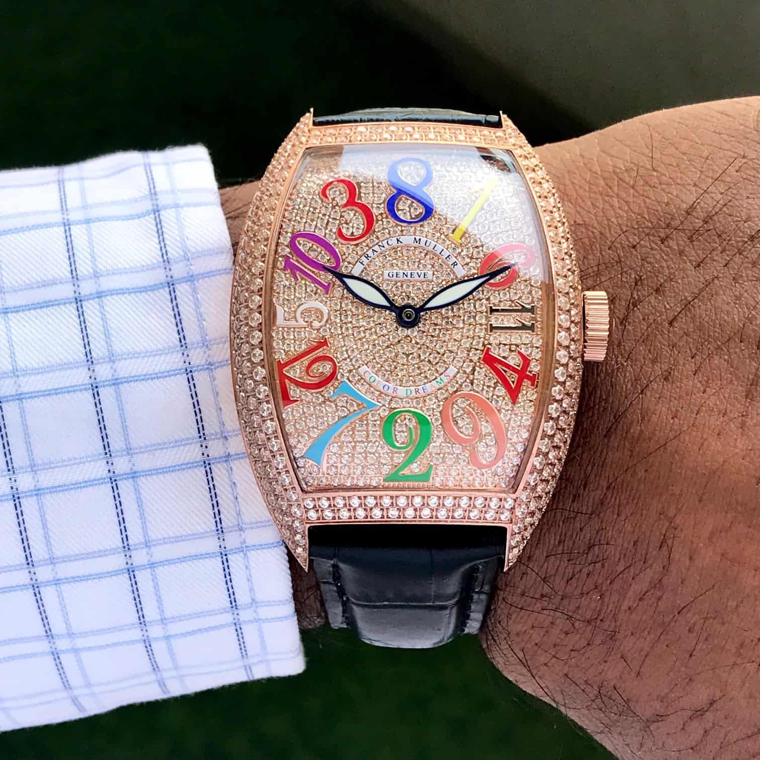Frank Muller Geneve Crazy Hours Rosegold Diamond Body Automatic Men's Watch - Image 4