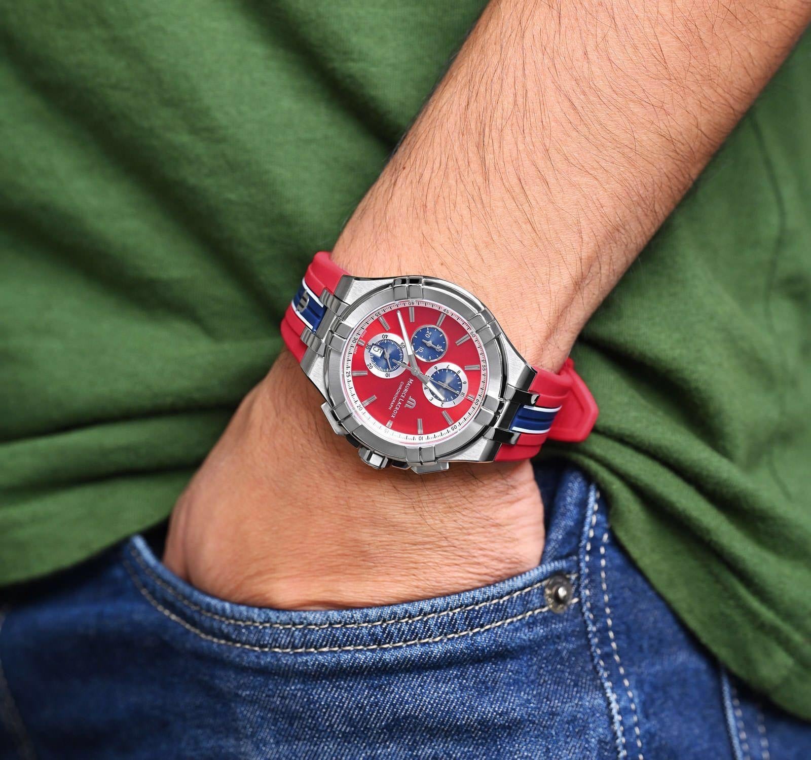 Maurice Lacroix Aikon Quartz Supermarine Chronograph's Mens Watch - Image 2