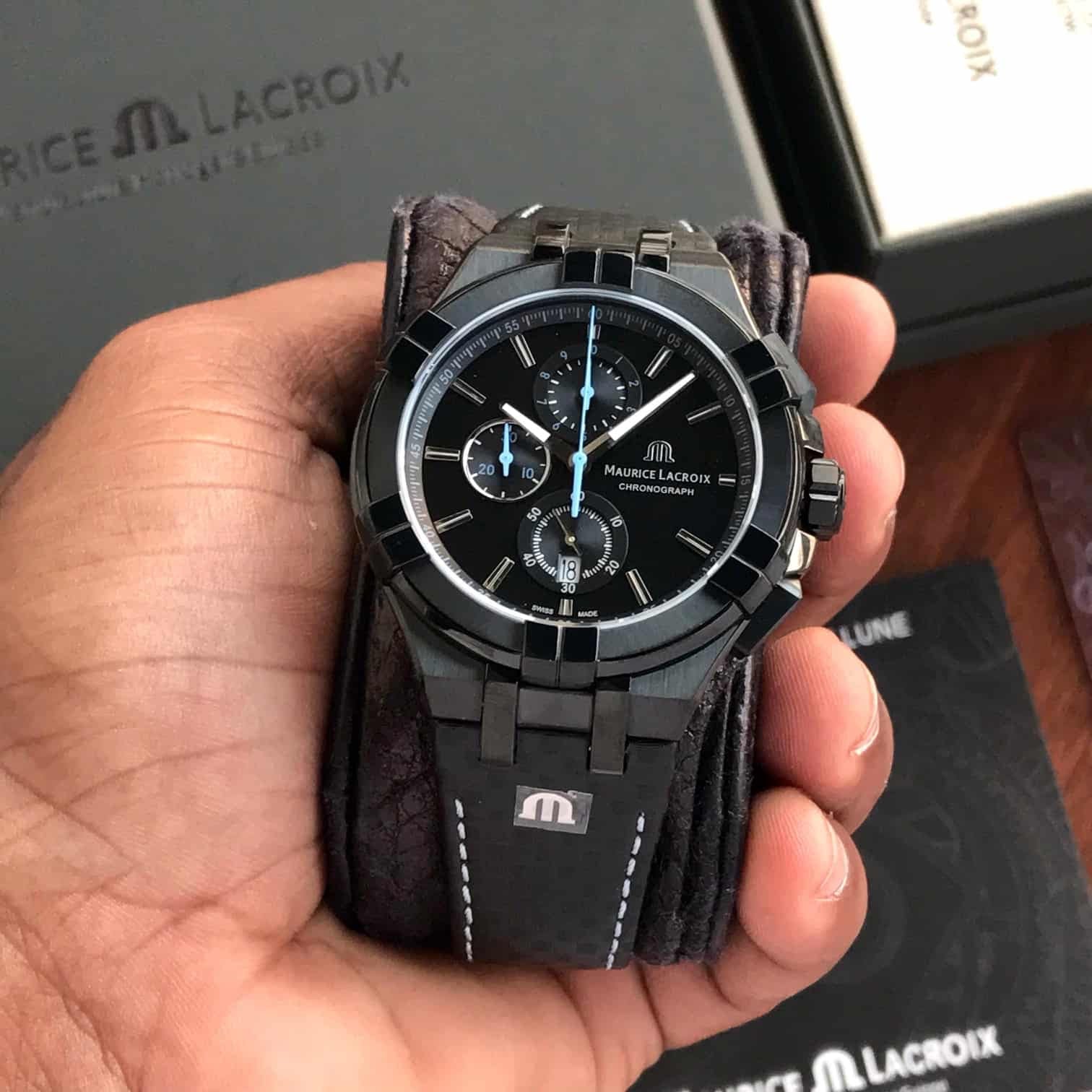 Maurice Lacroix Aikon Quartz Chronograph Black PVD Limited Edition Watch - Image 4