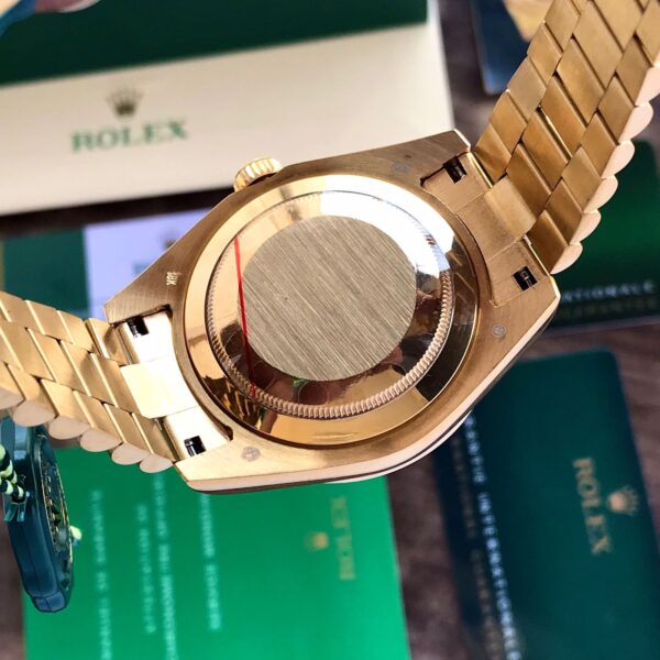Rolex Date Just 41Yellow Gold Tone & White Dial Jubli Chain Japanese Automatic Master Quality Men's Watch - Image 2