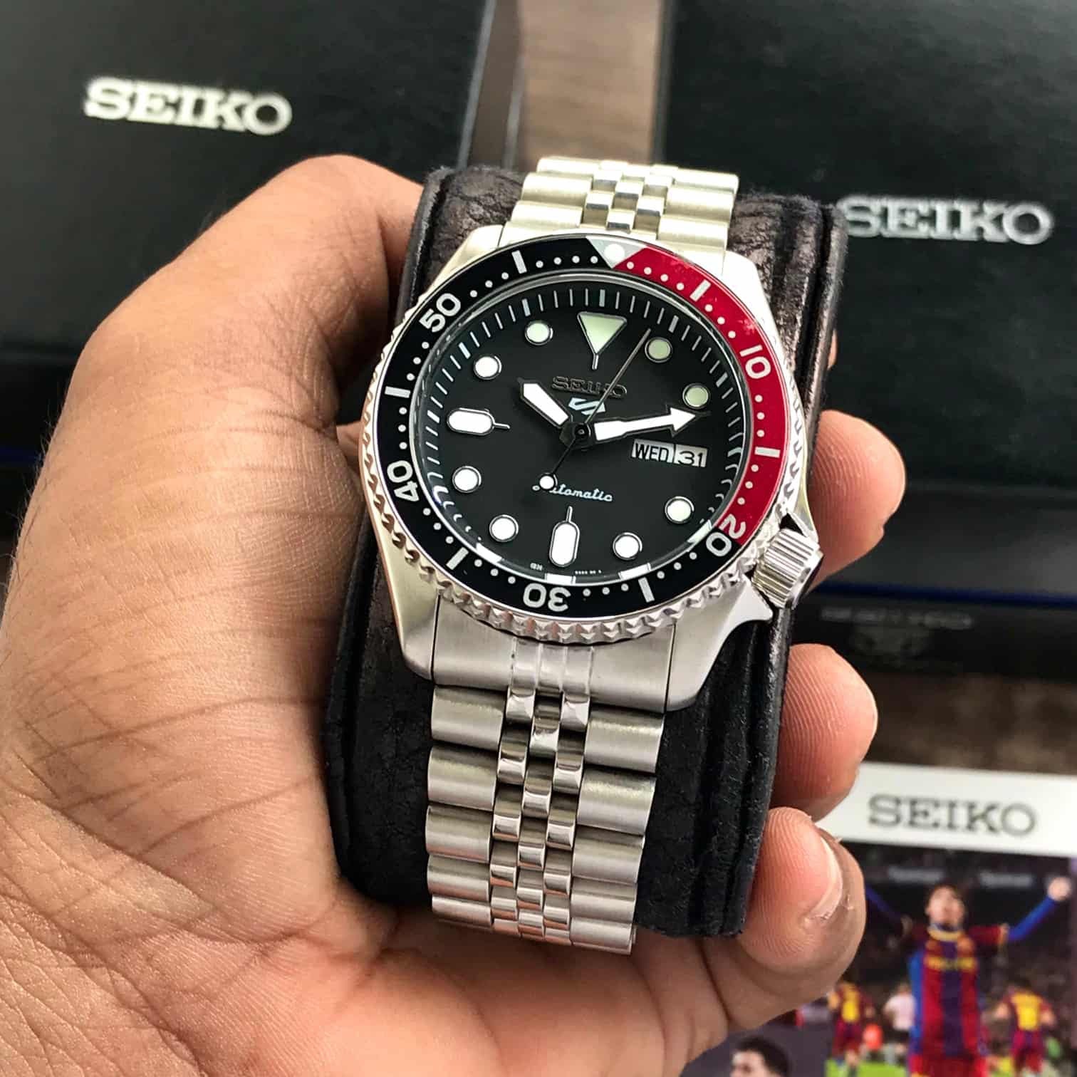 Seiko 5 Sports Black Grape Automatic Jubli Chain Mens Watch - Image 2