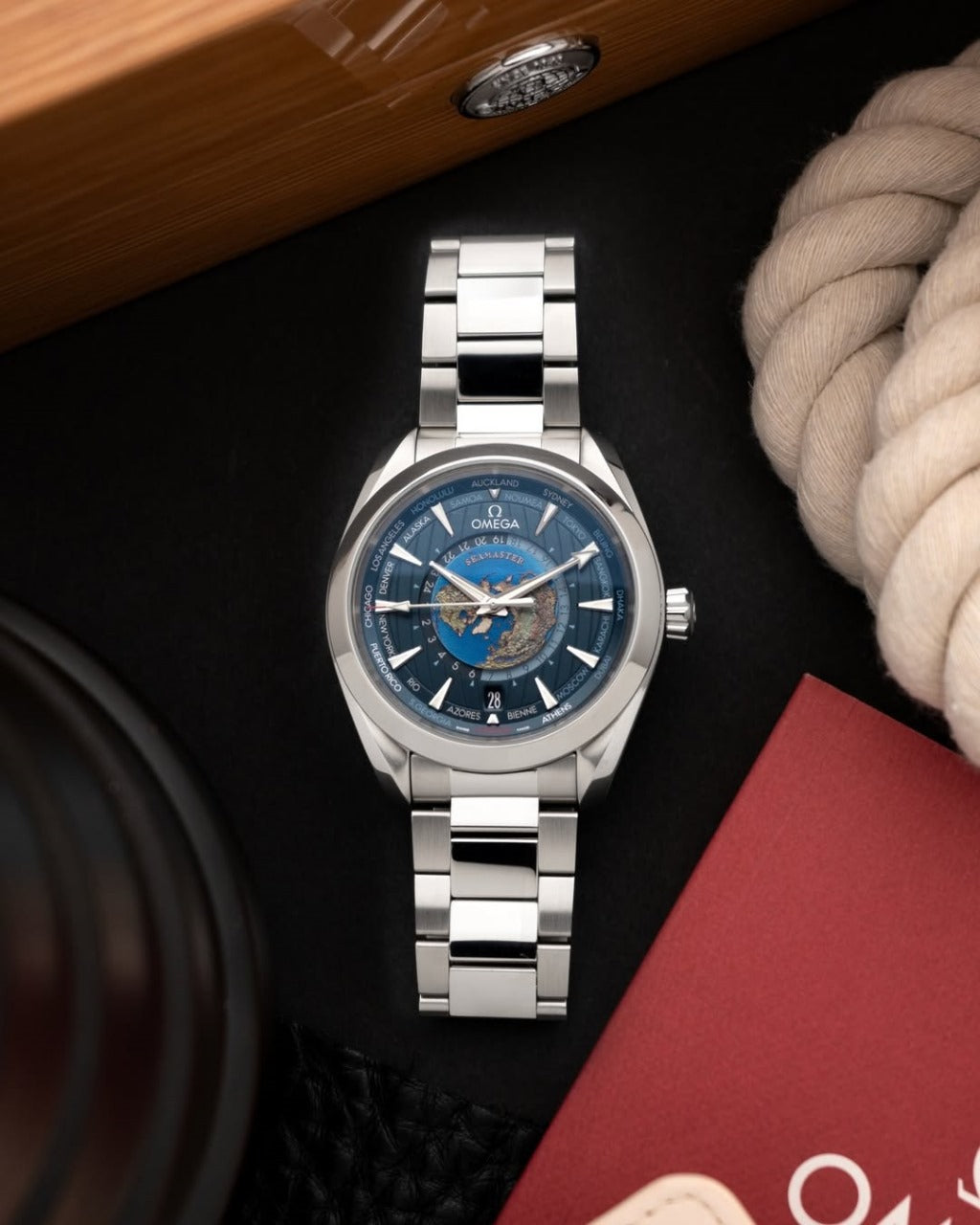 Omega Steel Aqua Terra World Timer - Image 3