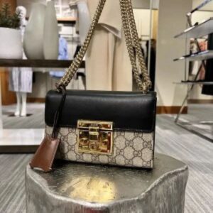 Gucci Small GG Supreme Padlock Shoulder Bag