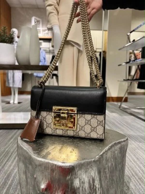 Gucci Small GG Supreme Padlock Shoulder Bag