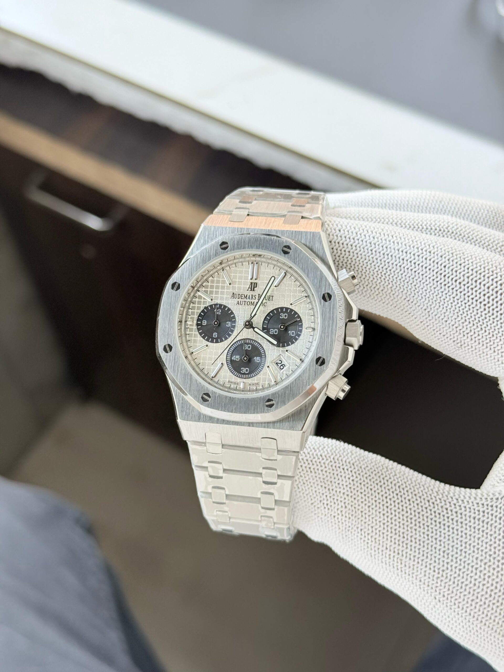 Audemars Piguet Royal Oak Double Balance Wheel Open worked Dial Full Black Automatic Mens Watch - Image 2