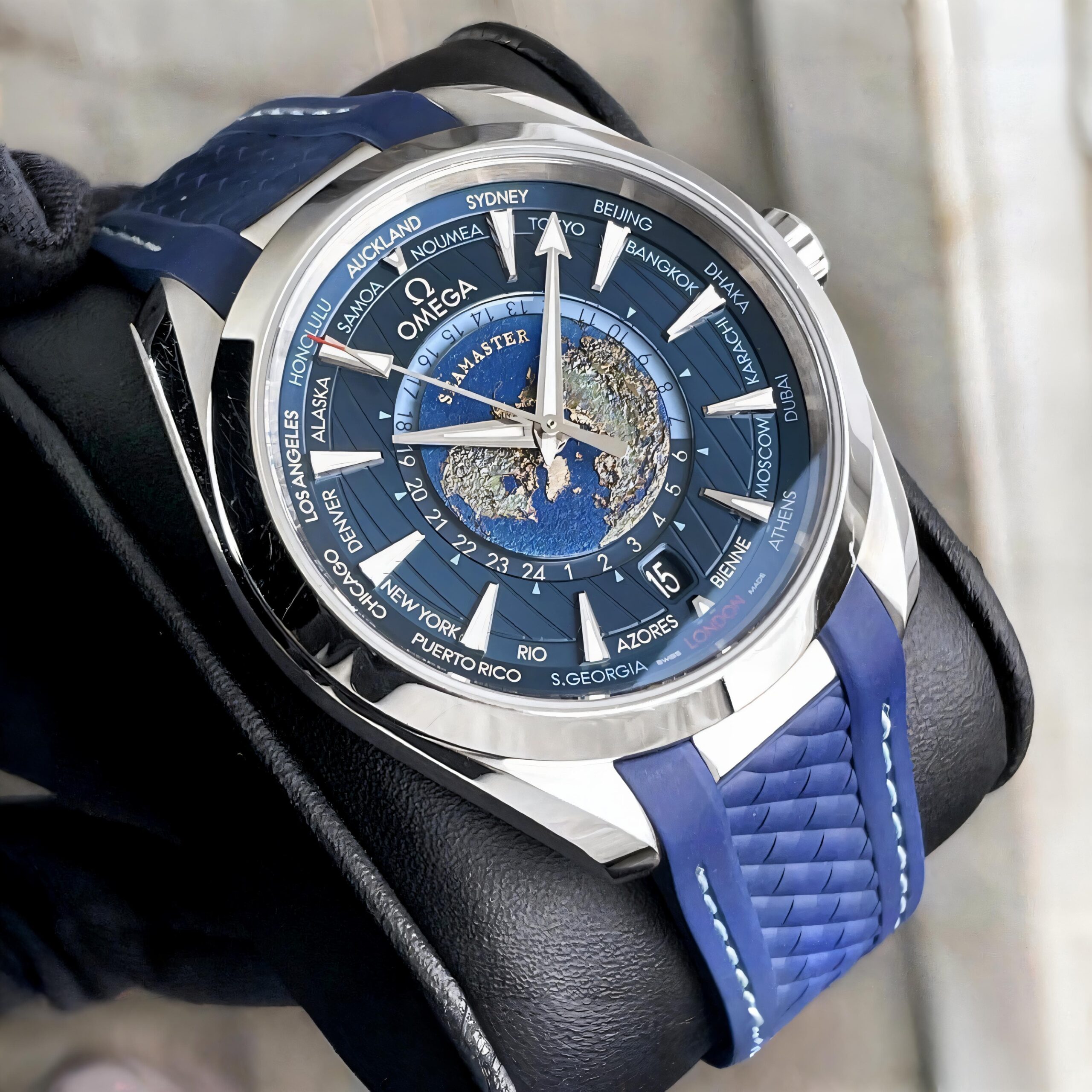 Omega Seamaster Aqua Terra Blue Japanese Automatic Mens Watch - Image 3