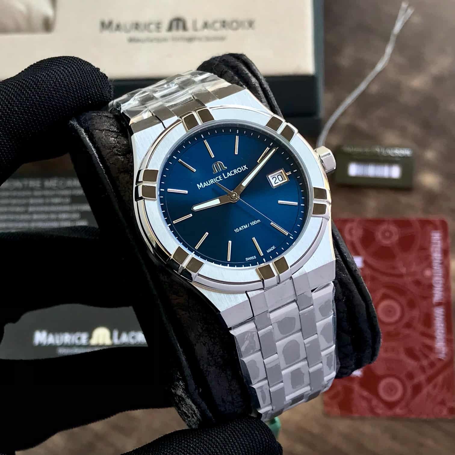Maurice Lacroix Aikon Quartz 40mm Authentic Stainless Steel Blue Dial - Image 9