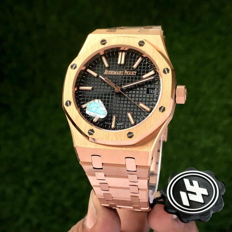 Audemars Piguet Royal Oak Offshore Rosegold Black Dial Metal Chain Automatic Movement Men's Watch - Image 6