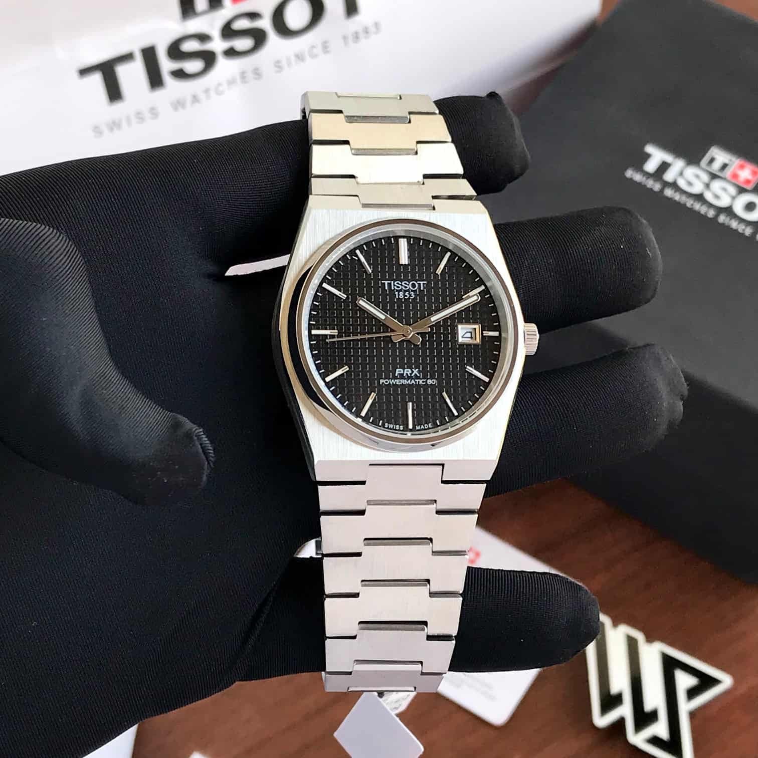 Tissot PRX Powermatic Japanese Black Dial Automatic Mens Watch - Image 4