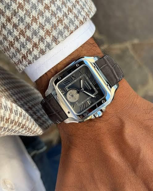 Cartier De Santos Dual Time Grey Premium Automatic Men's Watch - Image 4