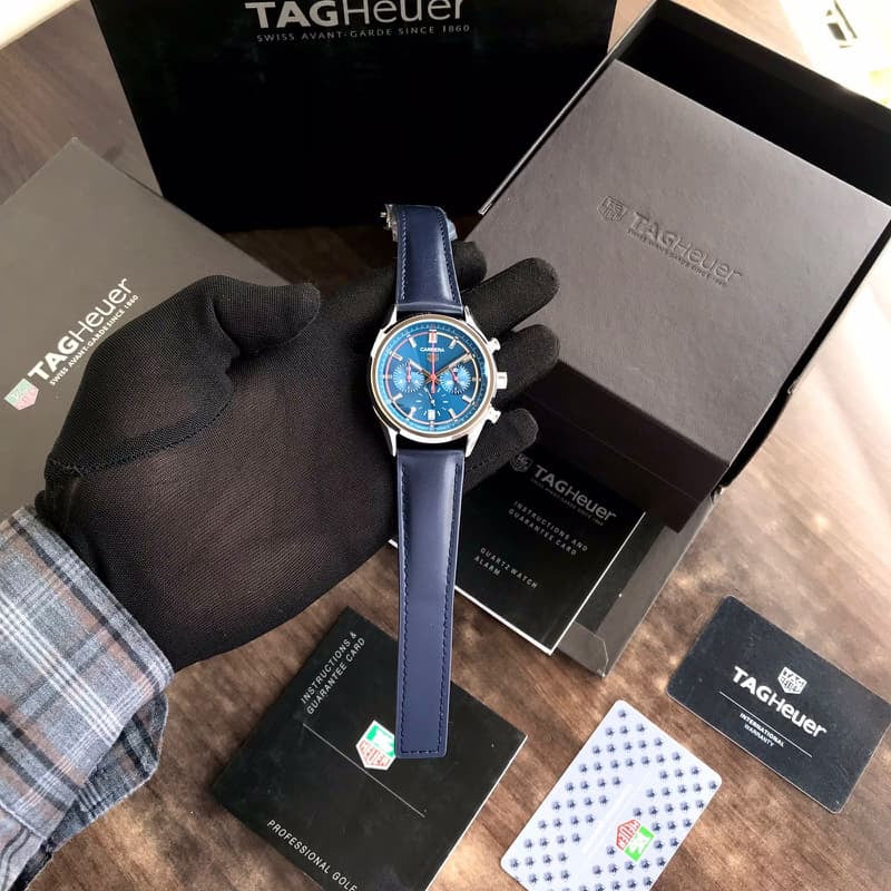 Tag Heuer Carrera Japanese Machinery Blue Dial Master Quality Mens Watch - Image 4