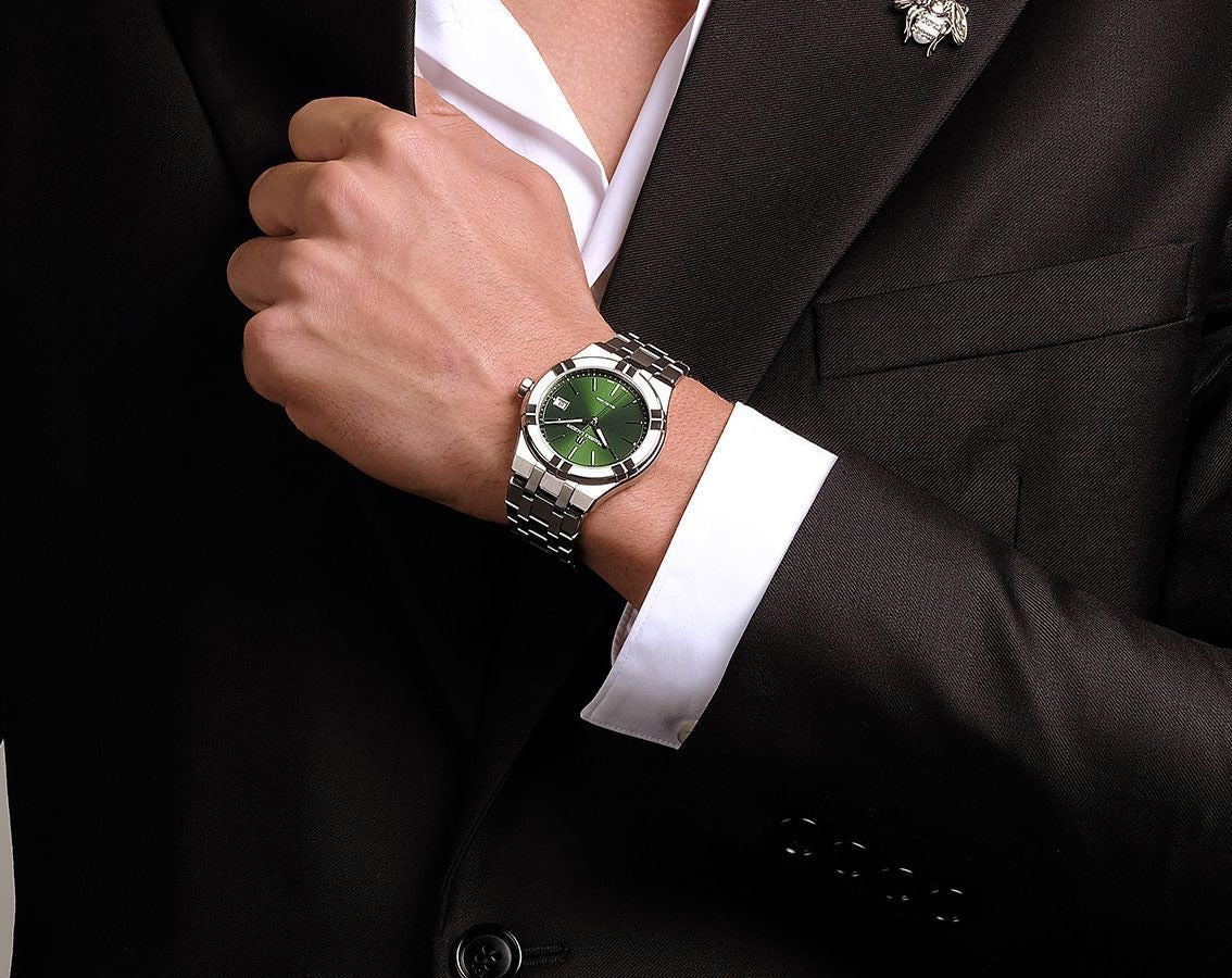 Maurice Lacroix Aikon Quartz 40mm Authentic Stainless Steel Green Dial - Image 6