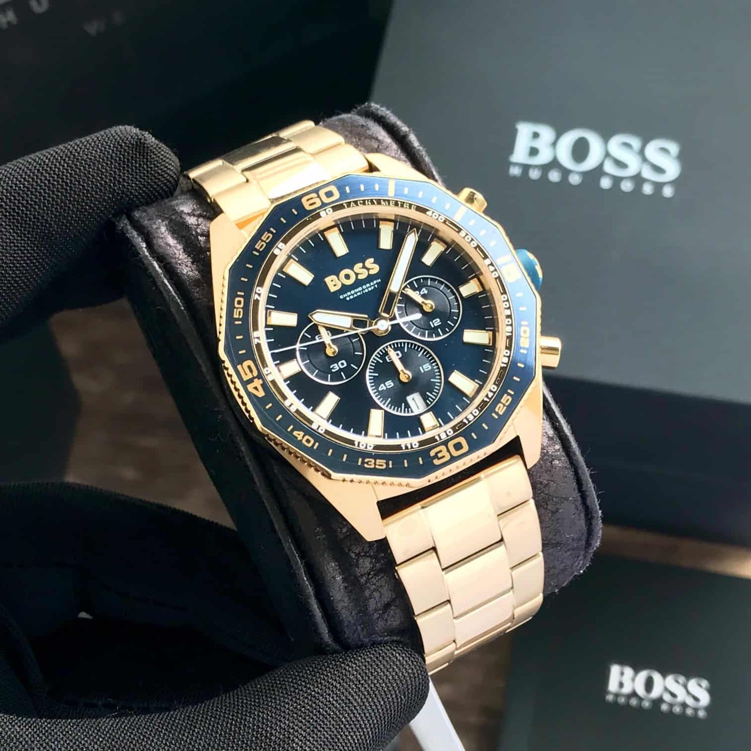 Hugo Boss 1513973 Gold Blue Dial Chronograph Men's Watch - Image 2