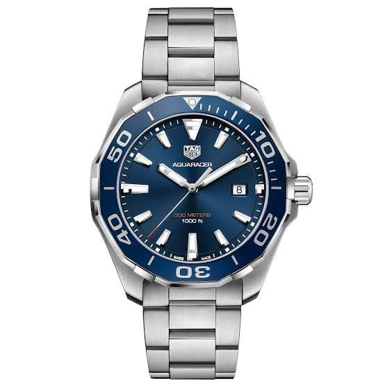 Tag Heuer Aquaracer Stainless Steel Blue Dial 300M Automatic Mens Watch - Image 5