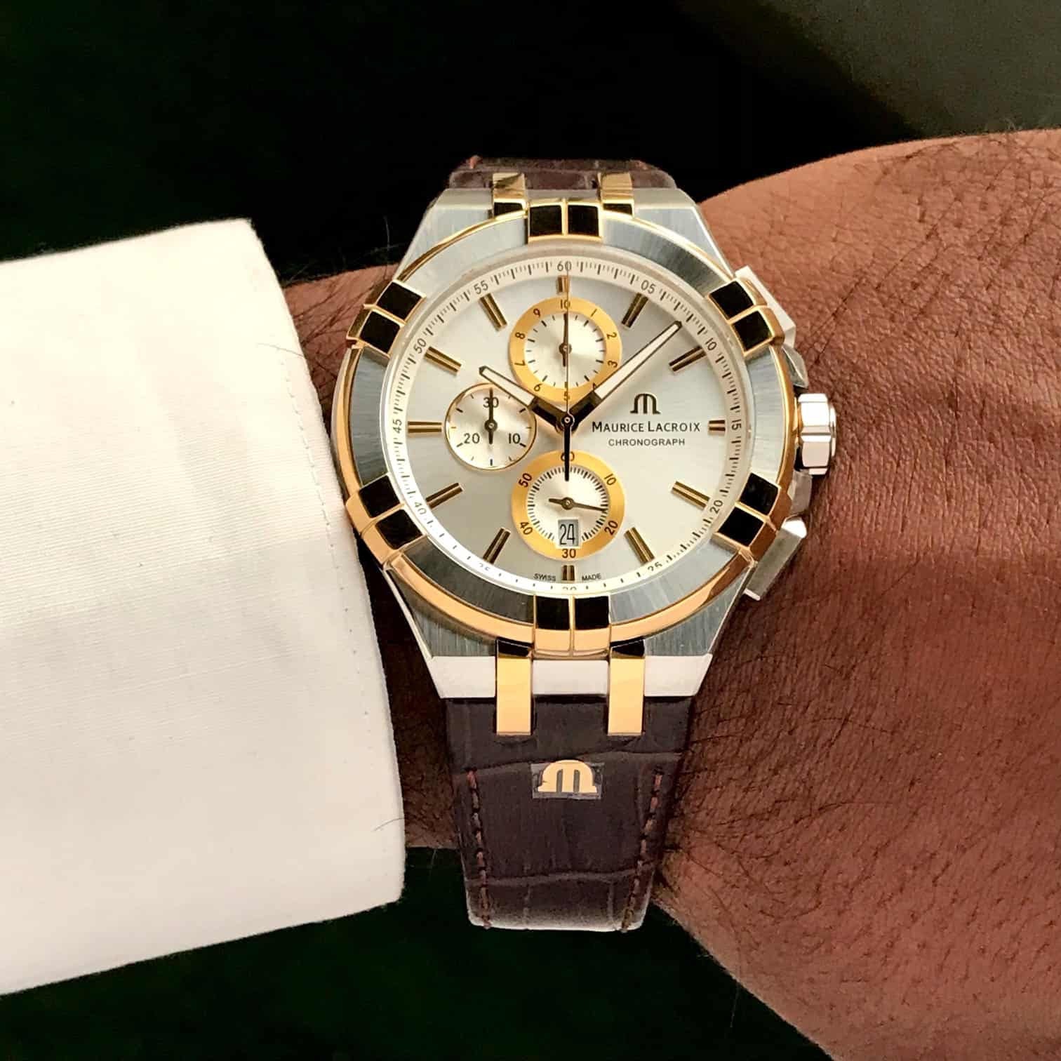 Maurice Lacroix Aikon Chronograph 44mm Authentic Mens Watch - Image 4