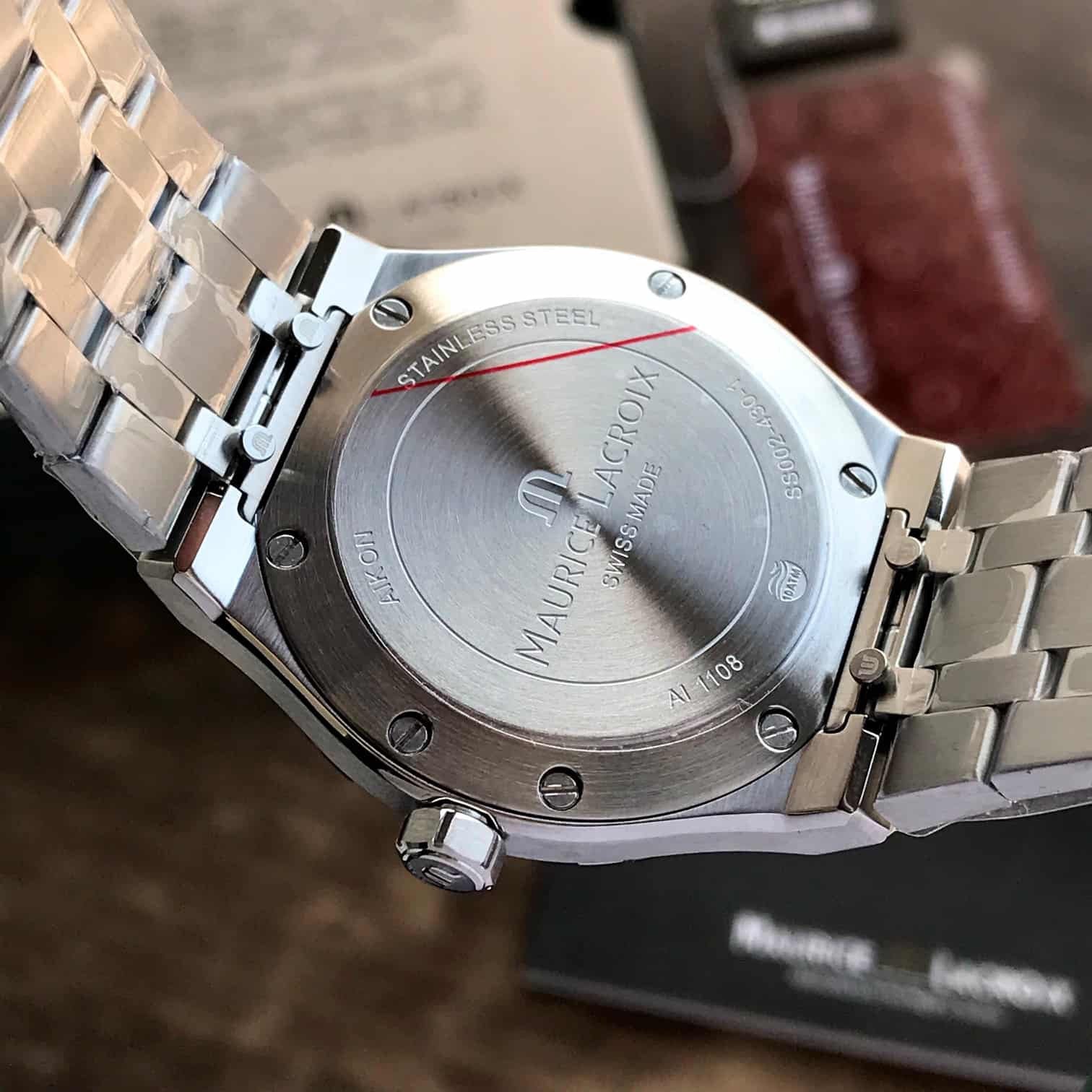 Maurice Lacroix Aikon Quartz 40mm Authentic Stainless Steel Black Dial - Image 9