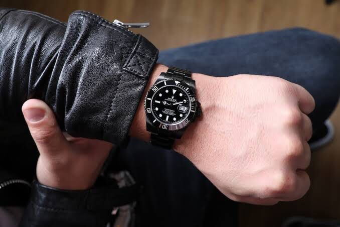 Rolex Submariner Full Black Stainless Steel Japanese Master Quality Mens Watch - Image 3