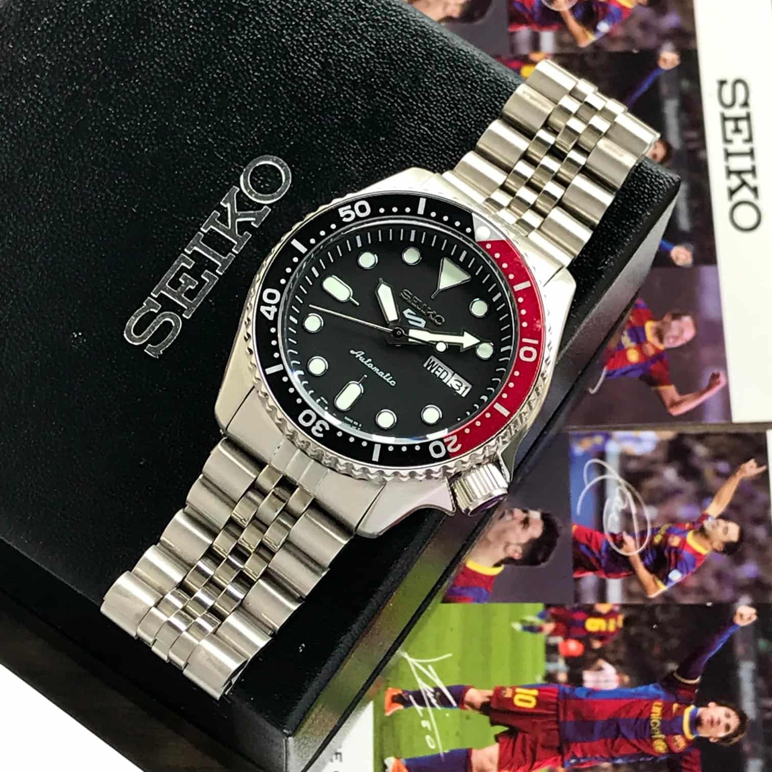Seiko 5 Sports Black Grape Automatic Jubli Chain Mens Watch - Image 4
