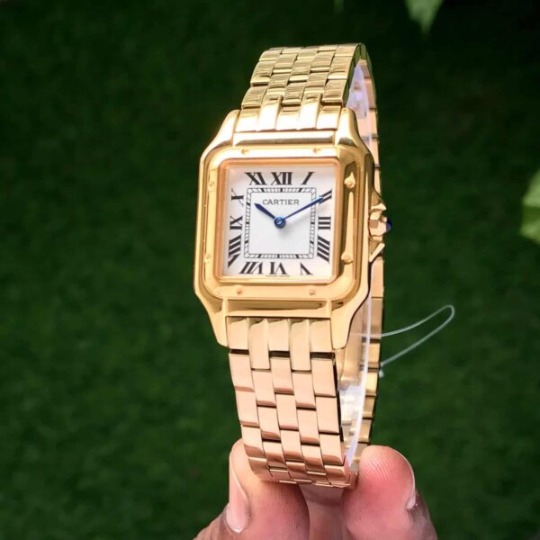 Cartier Panthere De Cartier Gold White Dial Japanese Quartz Women's Watch - Image 3