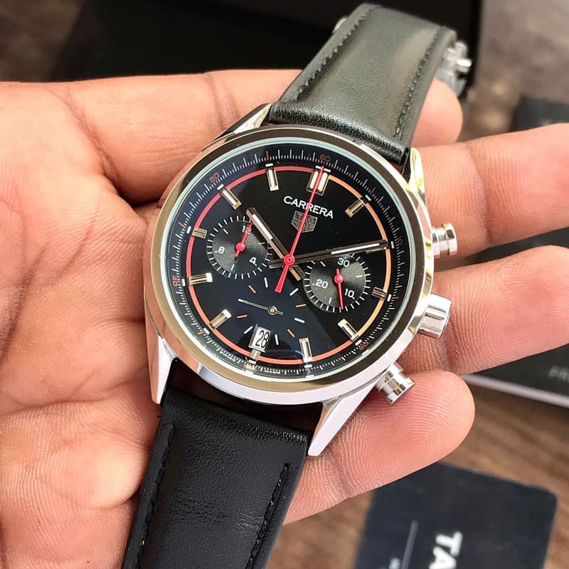 Tag Heuer Carrera Japanese Machinery Black Dial Master Quality Mens Watch - Image 3