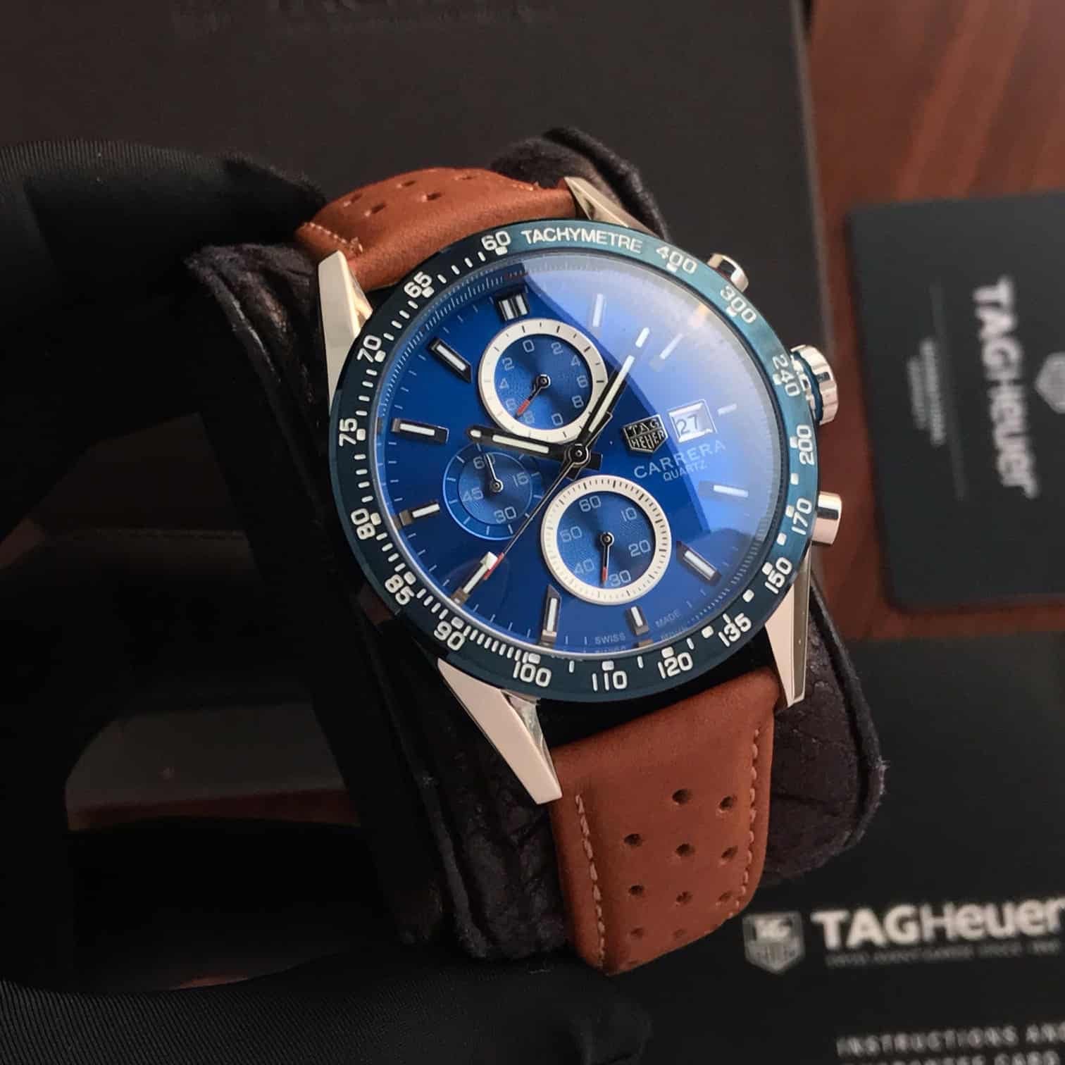 Tag Heuer Calibre 16 Blue Dial Chronograph's Men's Watch - Image 4
