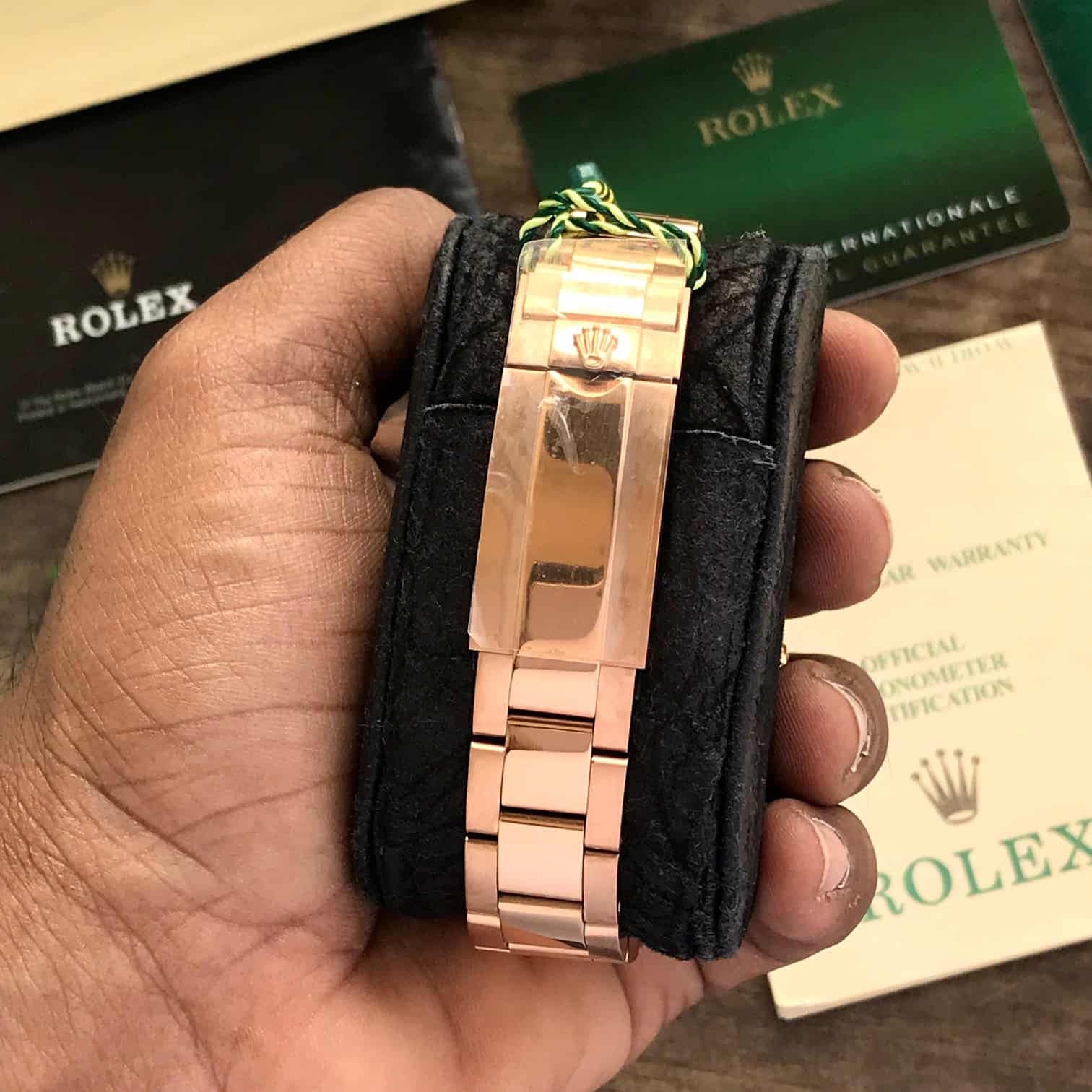 Rolex SkyDweller Rose Gold Blue Dial Oyster Chain Automatic Mens Watch - Image 2