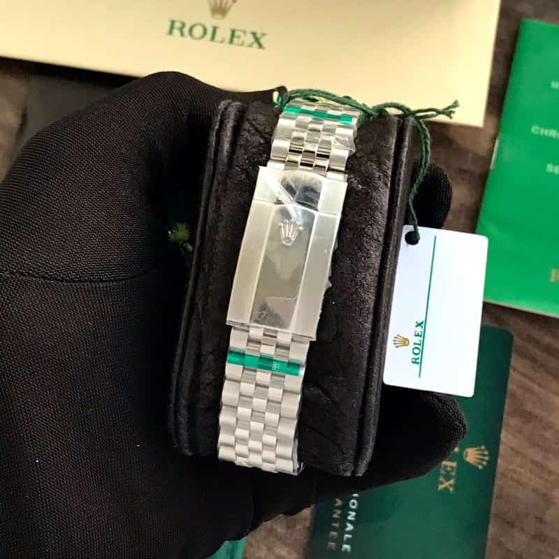 Rolex Date Just 41 Stainless Steel Silver Tone White Dial Japanese Automatic Master Quality Men's Watch - Image 3