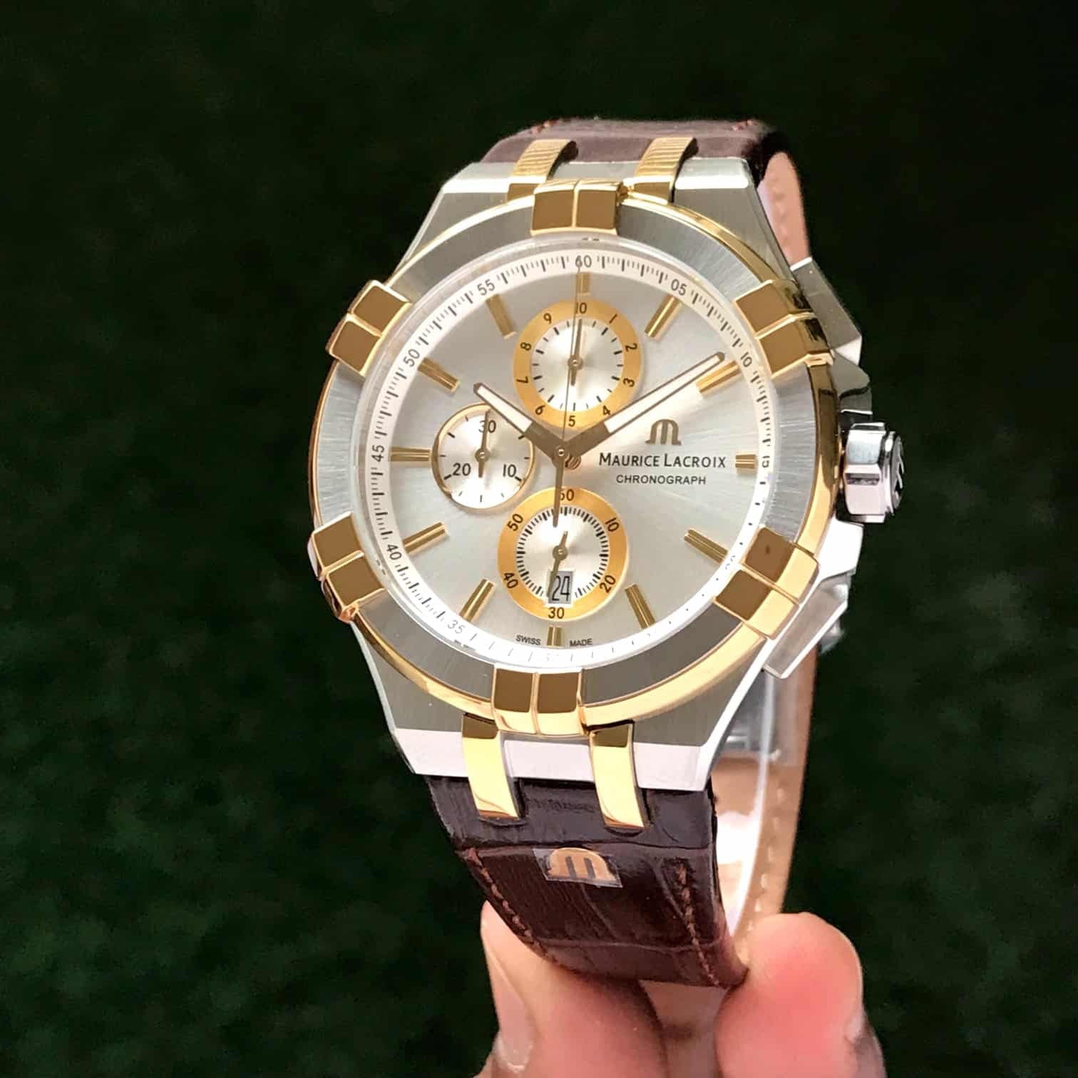Maurice Lacroix Aikon Chronograph 44mm Authentic Mens Watch - Image 5