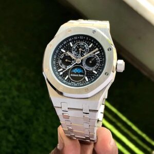 Audemars Piguet Royal Oak Double Balance Wheel Open worked Dial Full Black Automatic Mens Watch