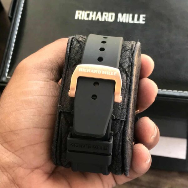 Richard Mille RM011-FM RoseGold Black Dial Swiss Automatic Premium Mens Watch - Image 4