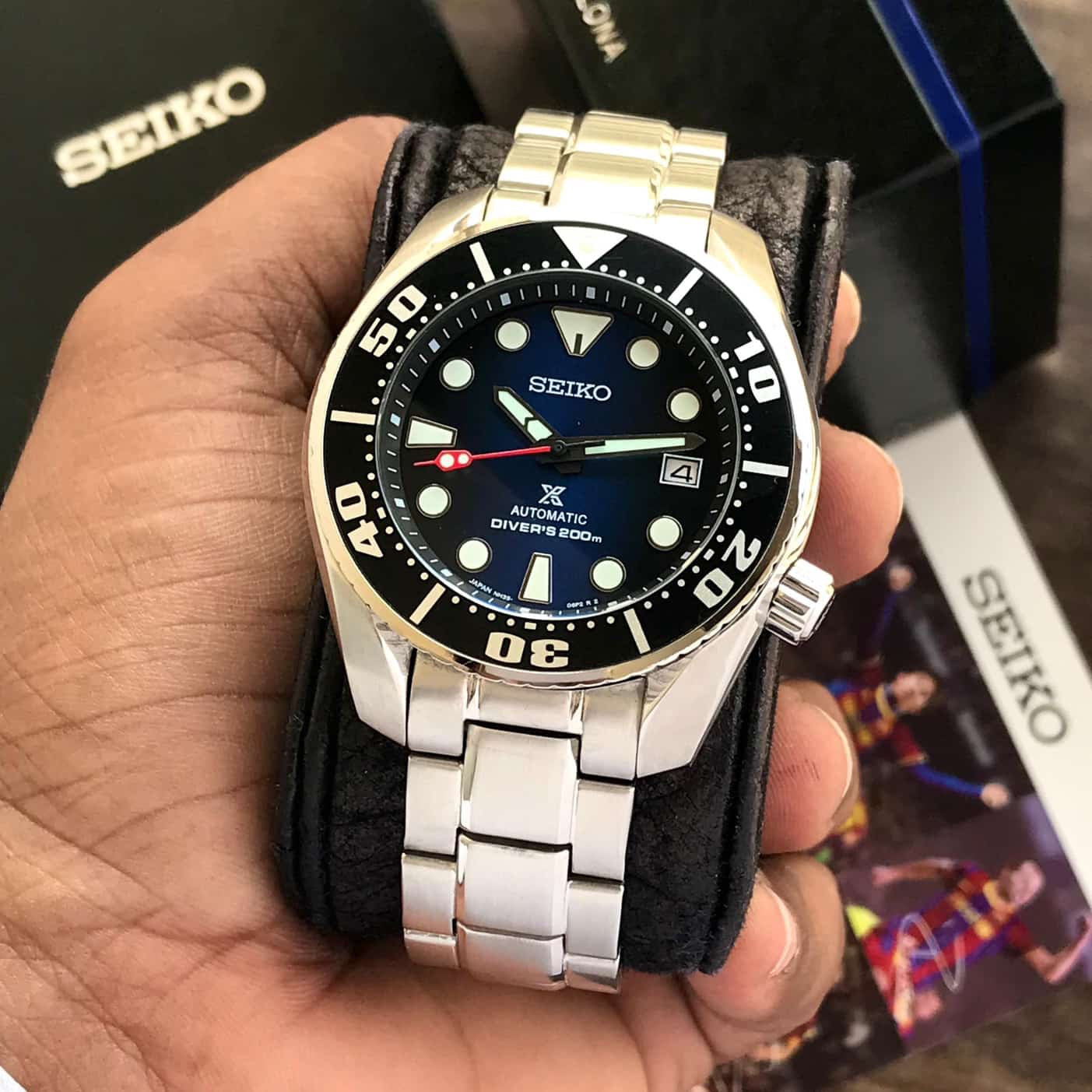 Seiko Diver 200m Japanese Stainless Steel Automatic Mens Watch - Image 2