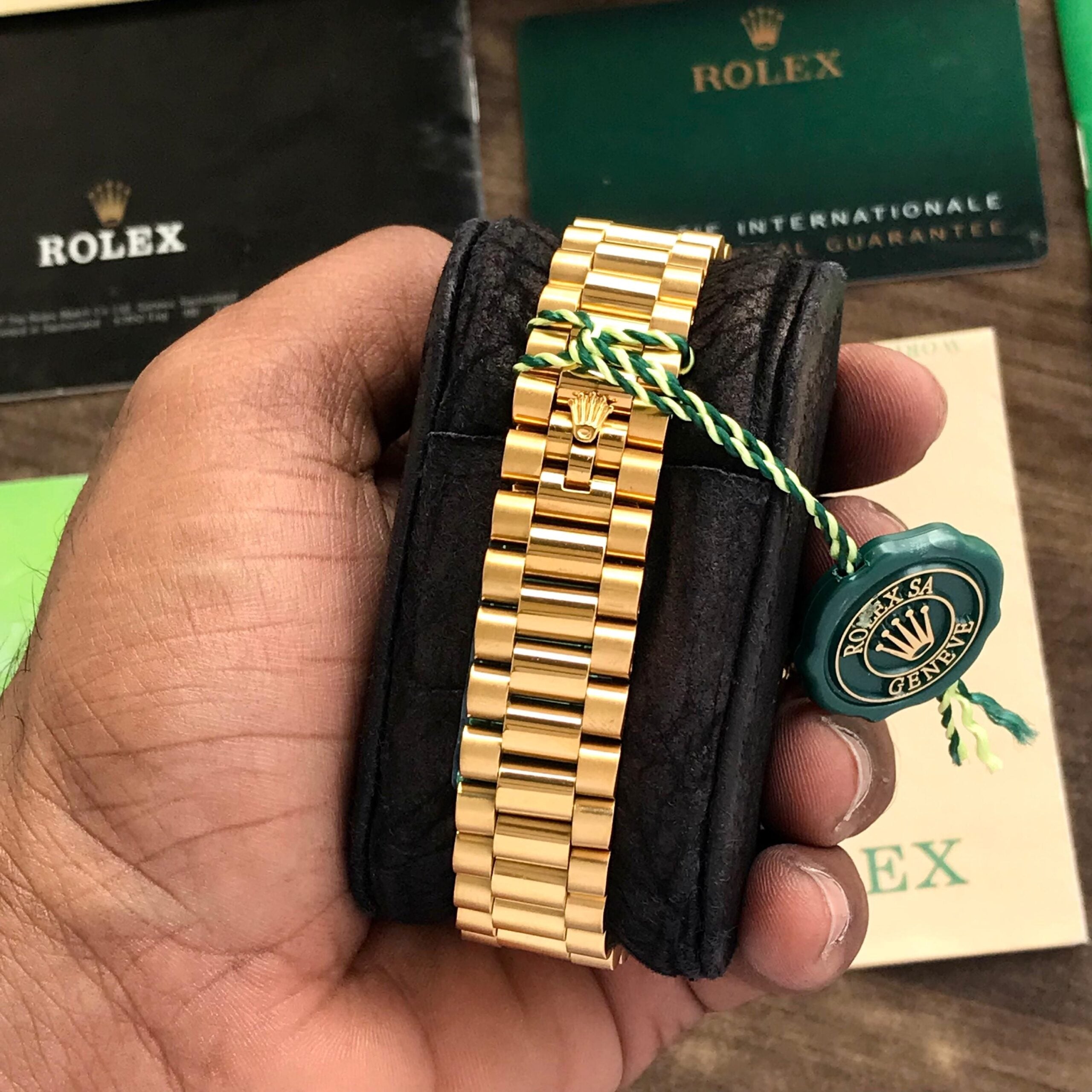 Rolex Day Date 41 Gold Tone Gold Dial Japanese Automatic Mens Watch - Image 2