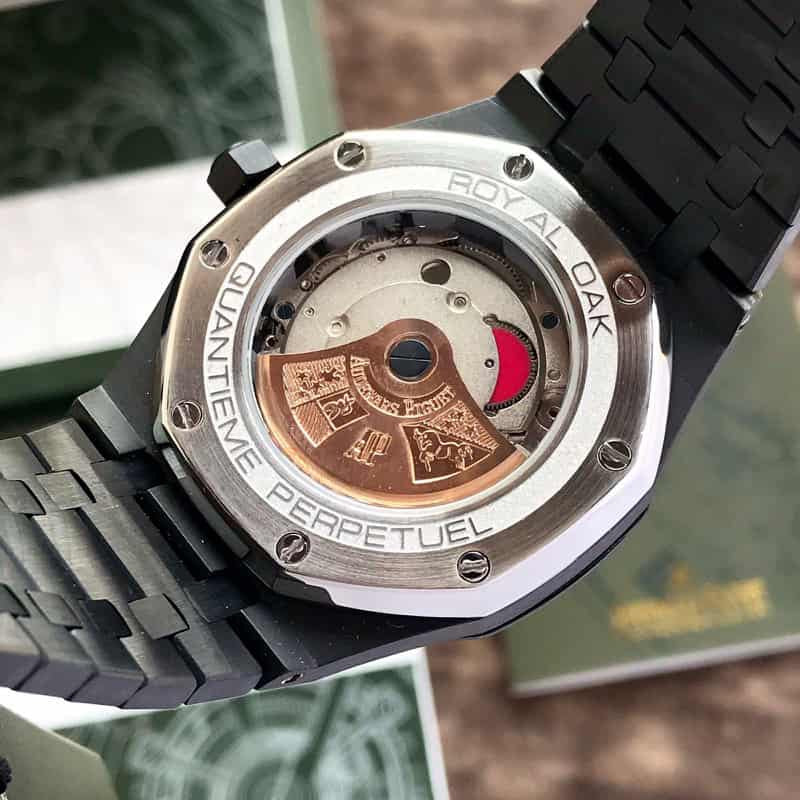 Audemars Piguet Perpetual Calendar Open Worked Full Black Automatic Mens Watch - Image 3