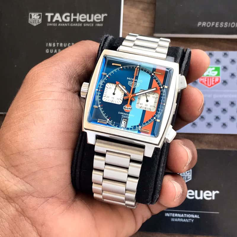 TAG Heuer Carerra Monaco Special Edition Re-Imagines Stainless Steel Mens Watch - Image 3