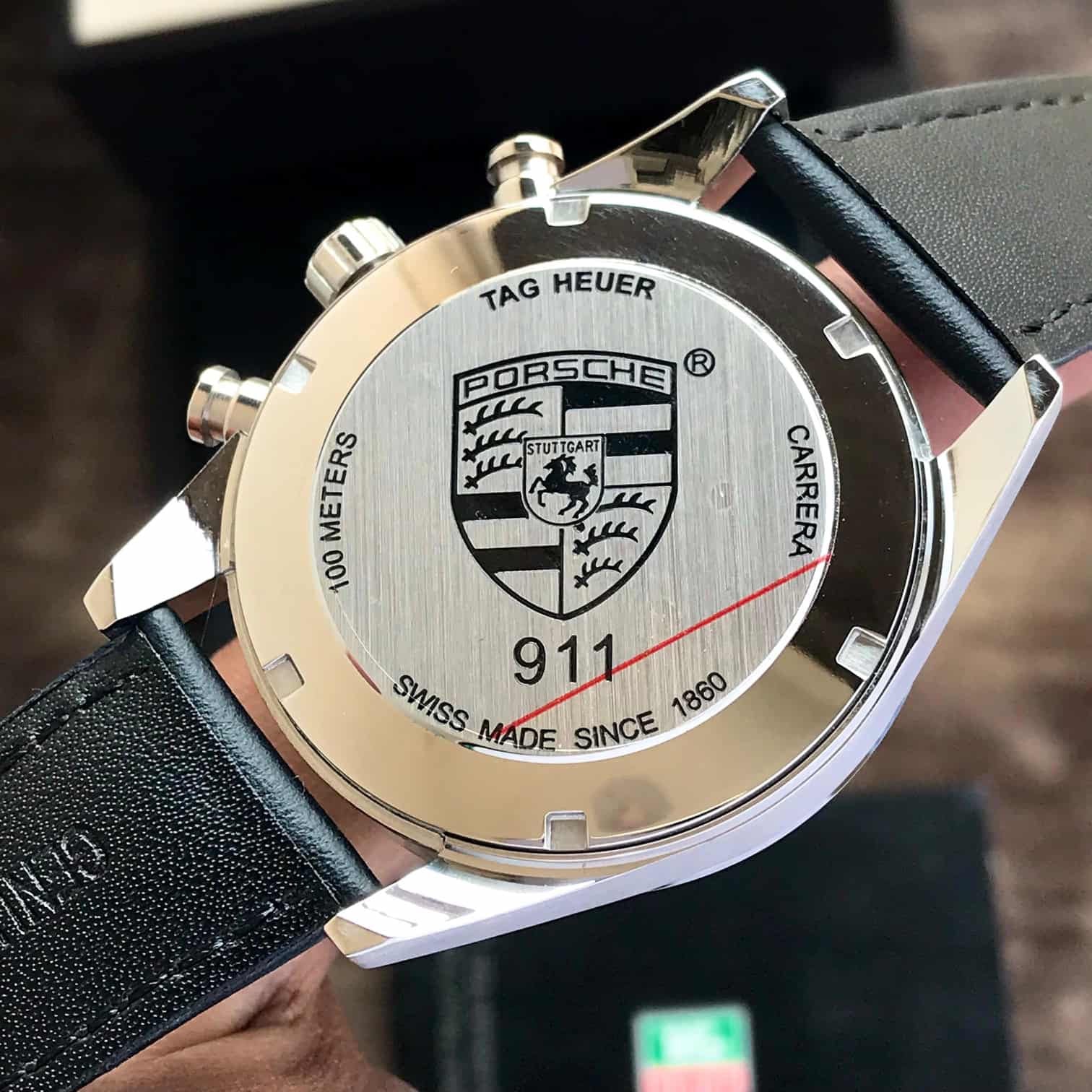 Tag Heuer Carrera Chronosprint X 911 Porsche White Dial Black Belt Japanese Mens Watch - Image 5