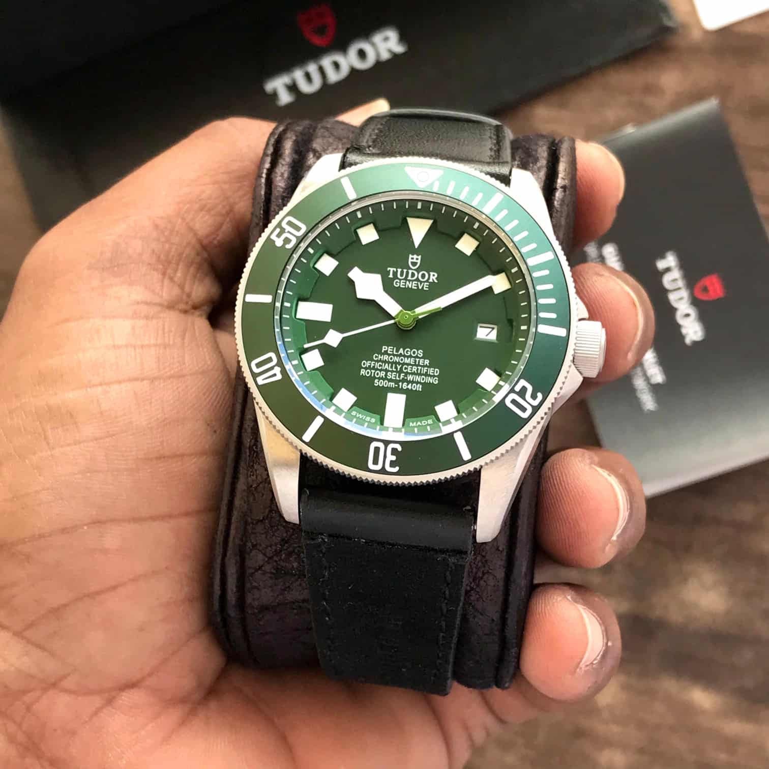 Tudor Pelagos Japanese Automatic Green Dial Mens Watch - Image 4