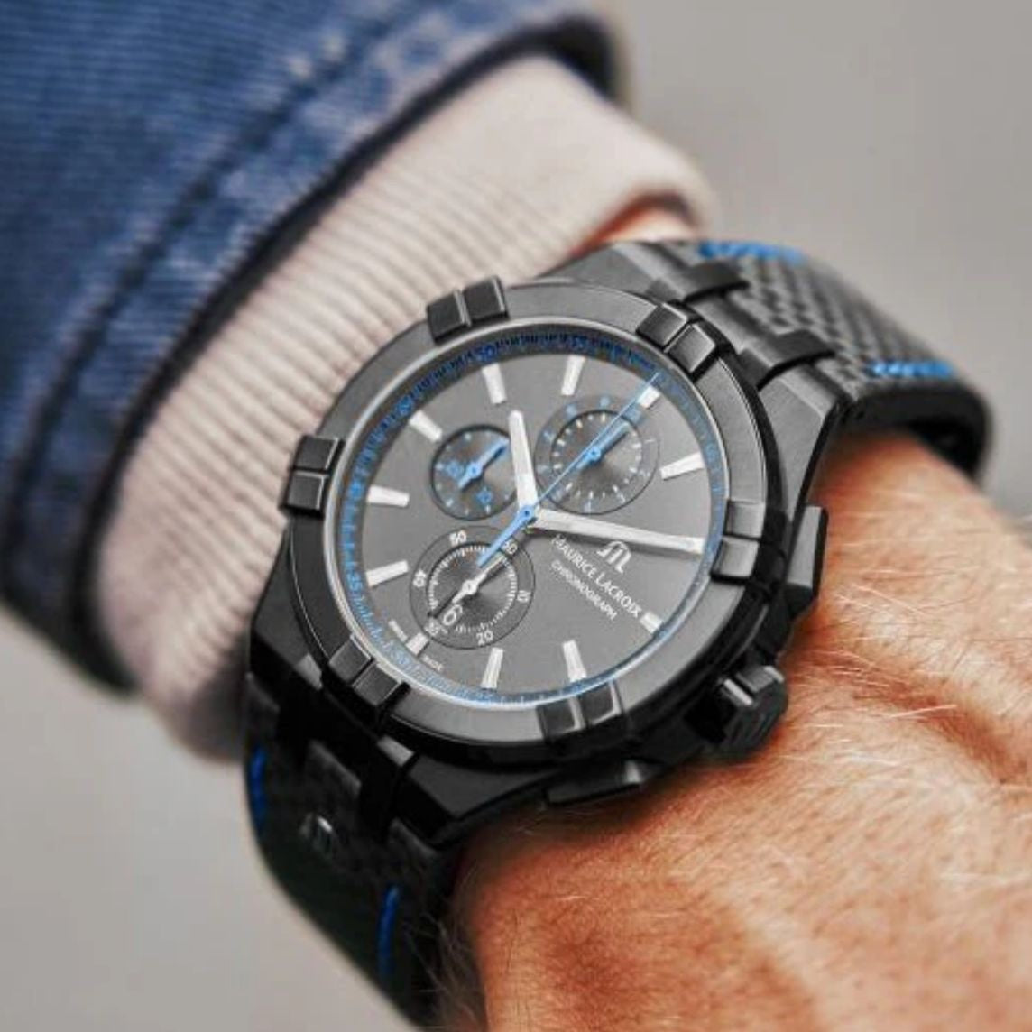 Maurice Lacroix Aikon Quartz Chronograph Black PVD Limited Edition Watch - Image 9