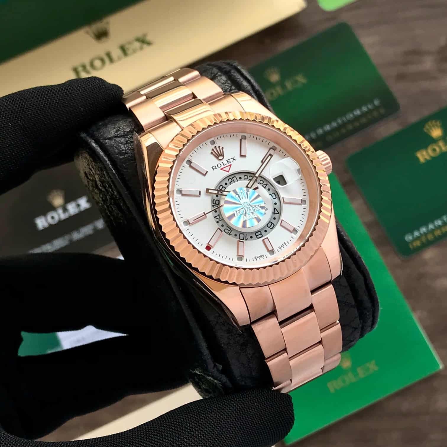 Rolex SkyDweller Rosegold White Dial Automatic Mens Watch - Image 6