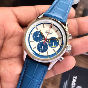 Tag Heuer Grand Carrera Blue Leather Strap Japanese Master Quality Men's Watch