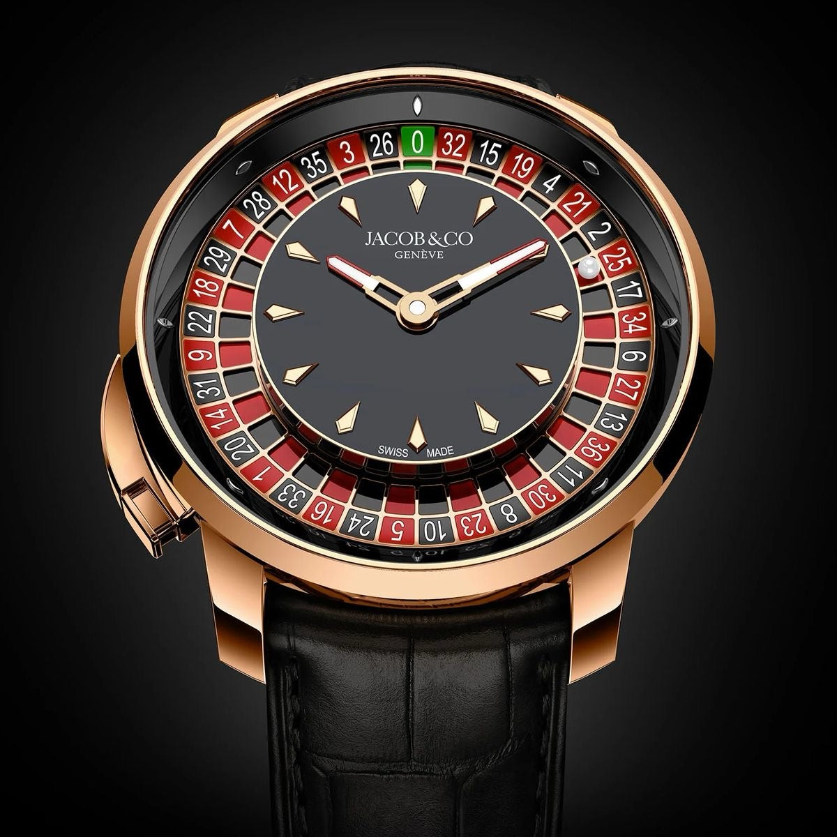 Jacob & Co. Casino Tourbillon Rose Gold Swiss Made Men's Watch