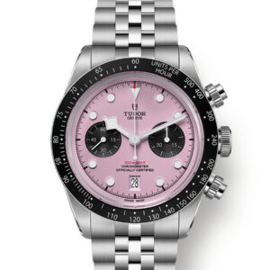 Tudor Black Bay Stainless Steel Pink Dial Jubil Chain Japanese Automatic Men's Watch