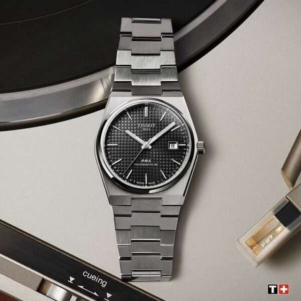 Tissot PRX Powermatic Japanese Black Dial Automatic Mens Watch - Image 6