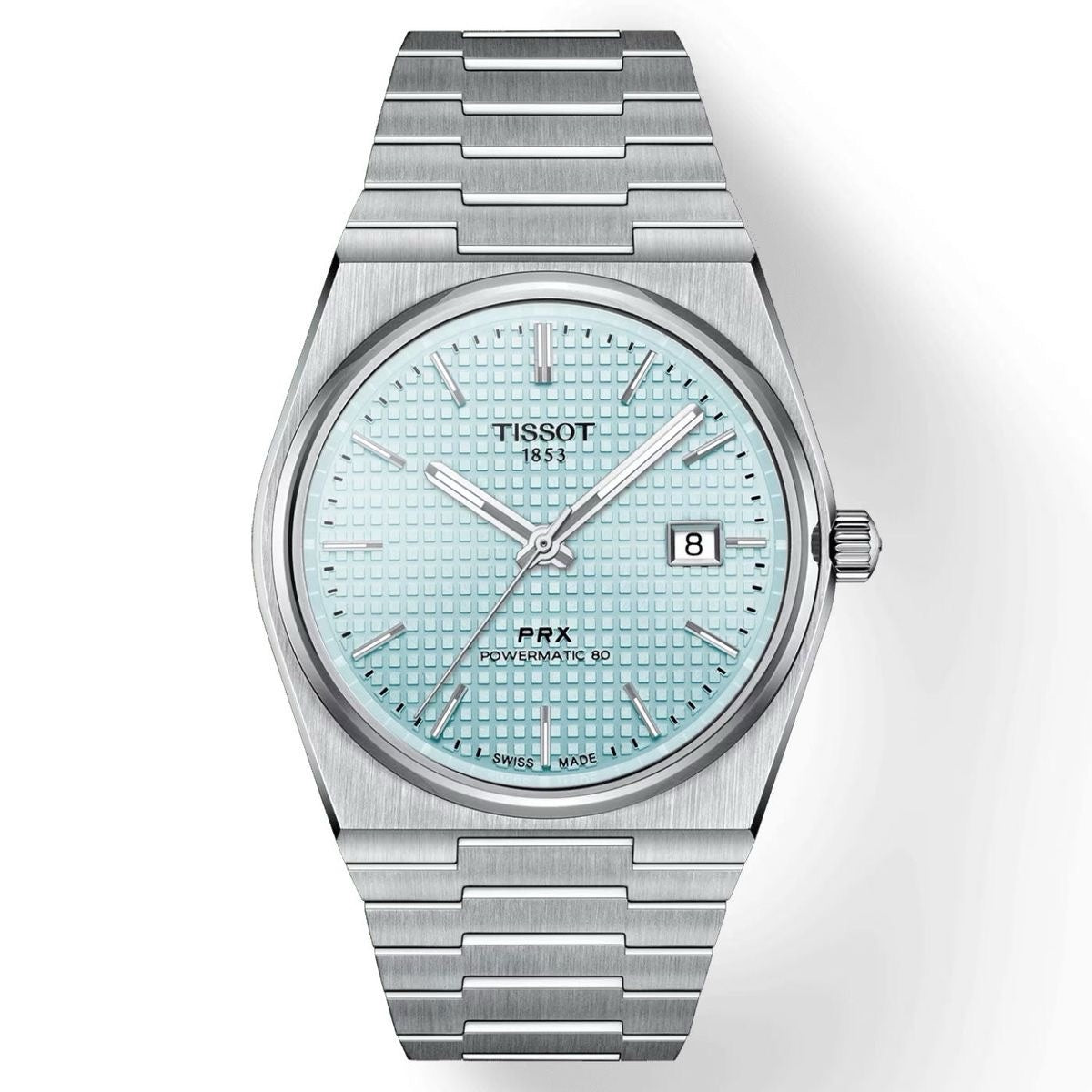 Tissot PRX Powermatic Japanese Tiffany Blue Dial Automatic Mens Watch - Image 4