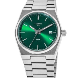 Tissot PRX Stainless Steel Green Dial Japanese Mens Watch