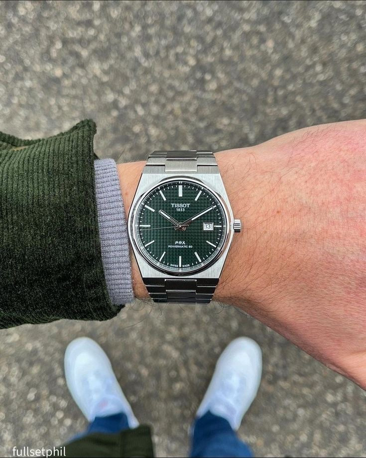 Tissot PRX Powermatic Japanese Green Dial Automatic Mens Watch - Image 6