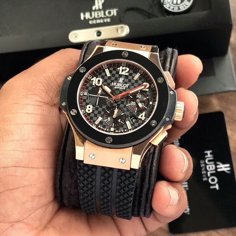 Hublot Big Bang Rosegold Black Automatic Mens Watch